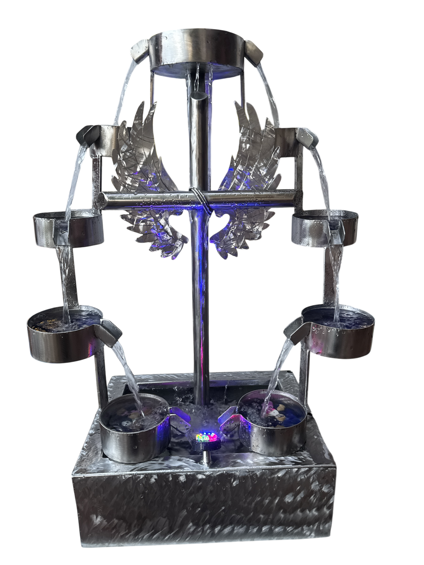 “River of Living Water”Garden fountain Indoor or outdoor water fountain, made of metal, Corten steel or stainless steel. Decorative fountain. Garden decoration.