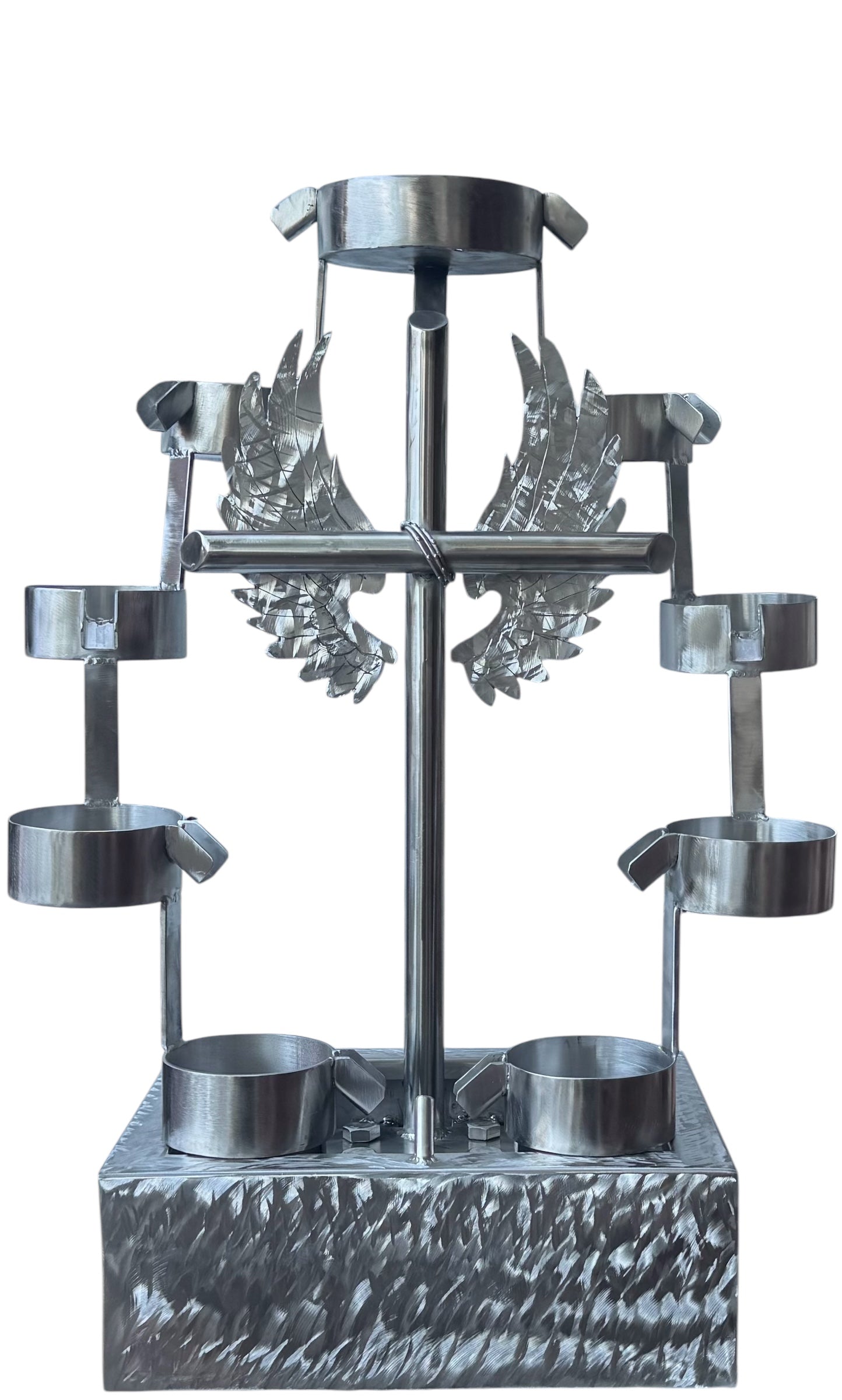 “River of Living Water”Garden fountain Indoor or outdoor water fountain, made of metal, Corten steel or stainless steel. Decorative fountain. Garden decoration.