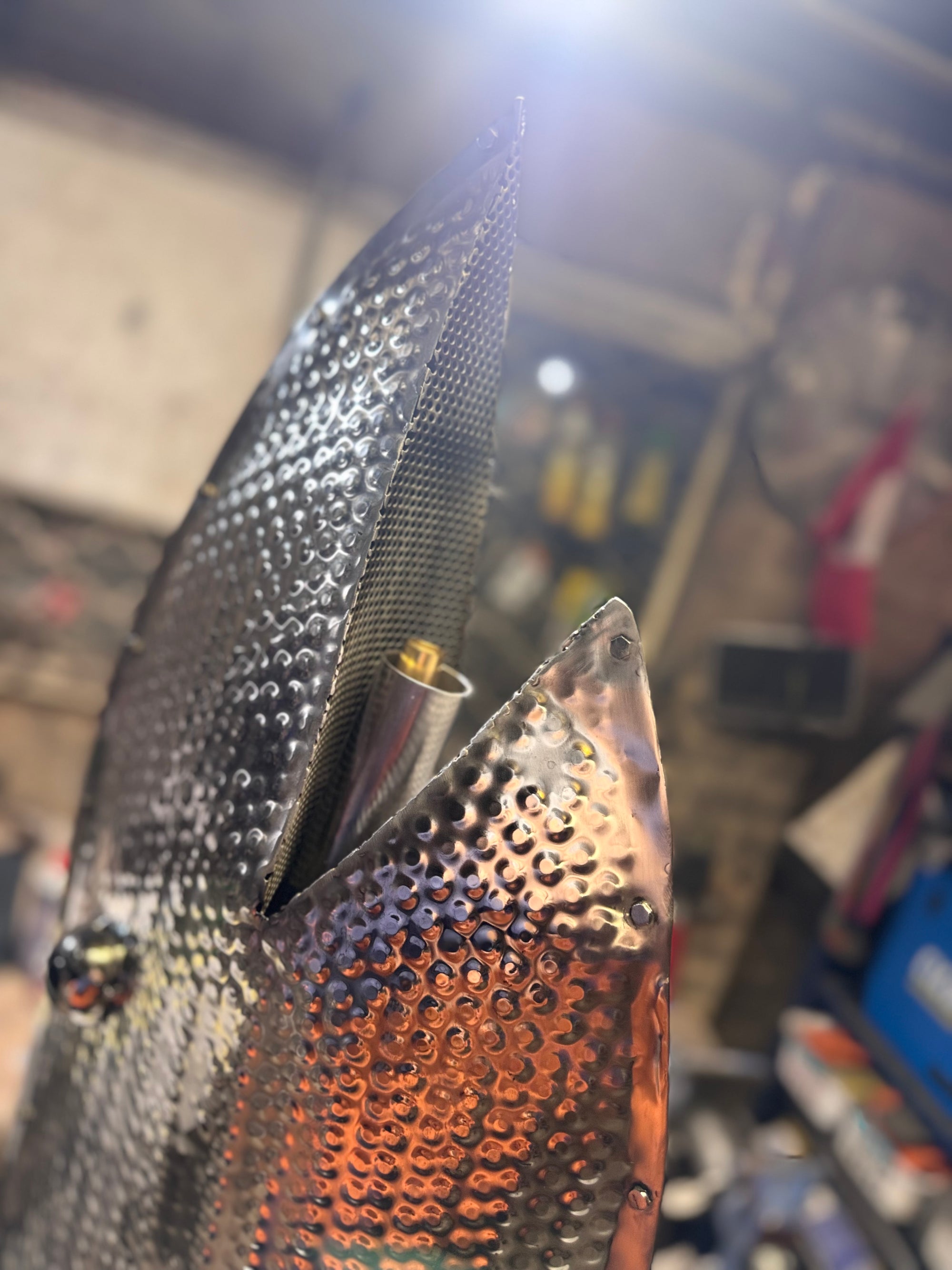 Stainless S. Creative Water Flow Fish Sculpture