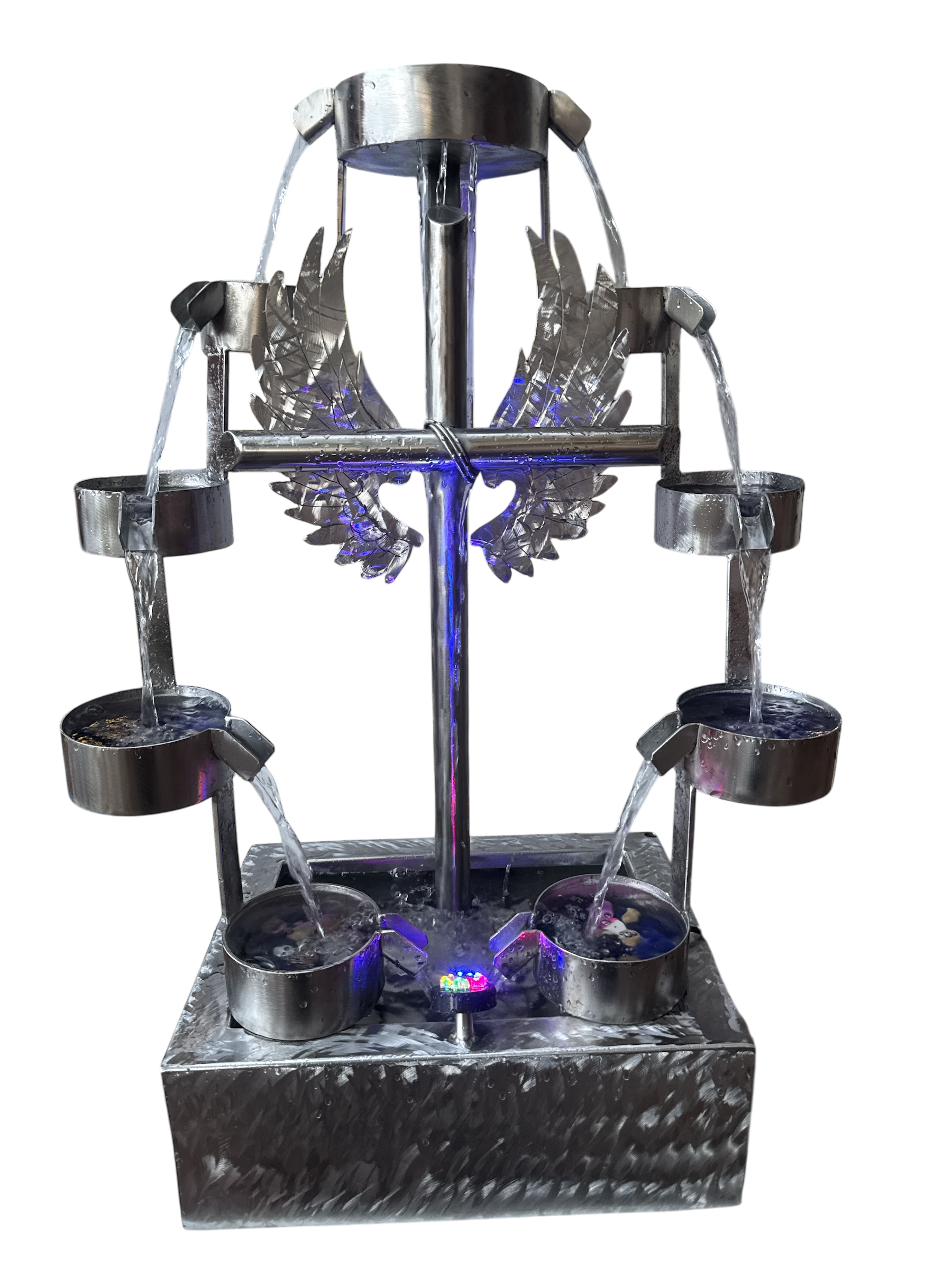 “River of Living Water”Garden fountain Indoor or outdoor water fountain, made of metal, Corten steel or stainless steel. Decorative fountain. Garden decoration.