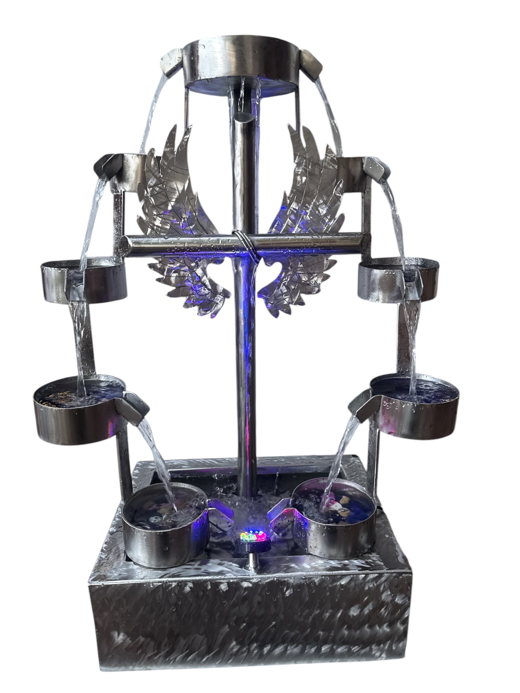 “River of Living Water”Garden fountain Indoor or outdoor water fountain, made of metal, Corten steel or stainless steel. Decorative fountain. Garden decoration.