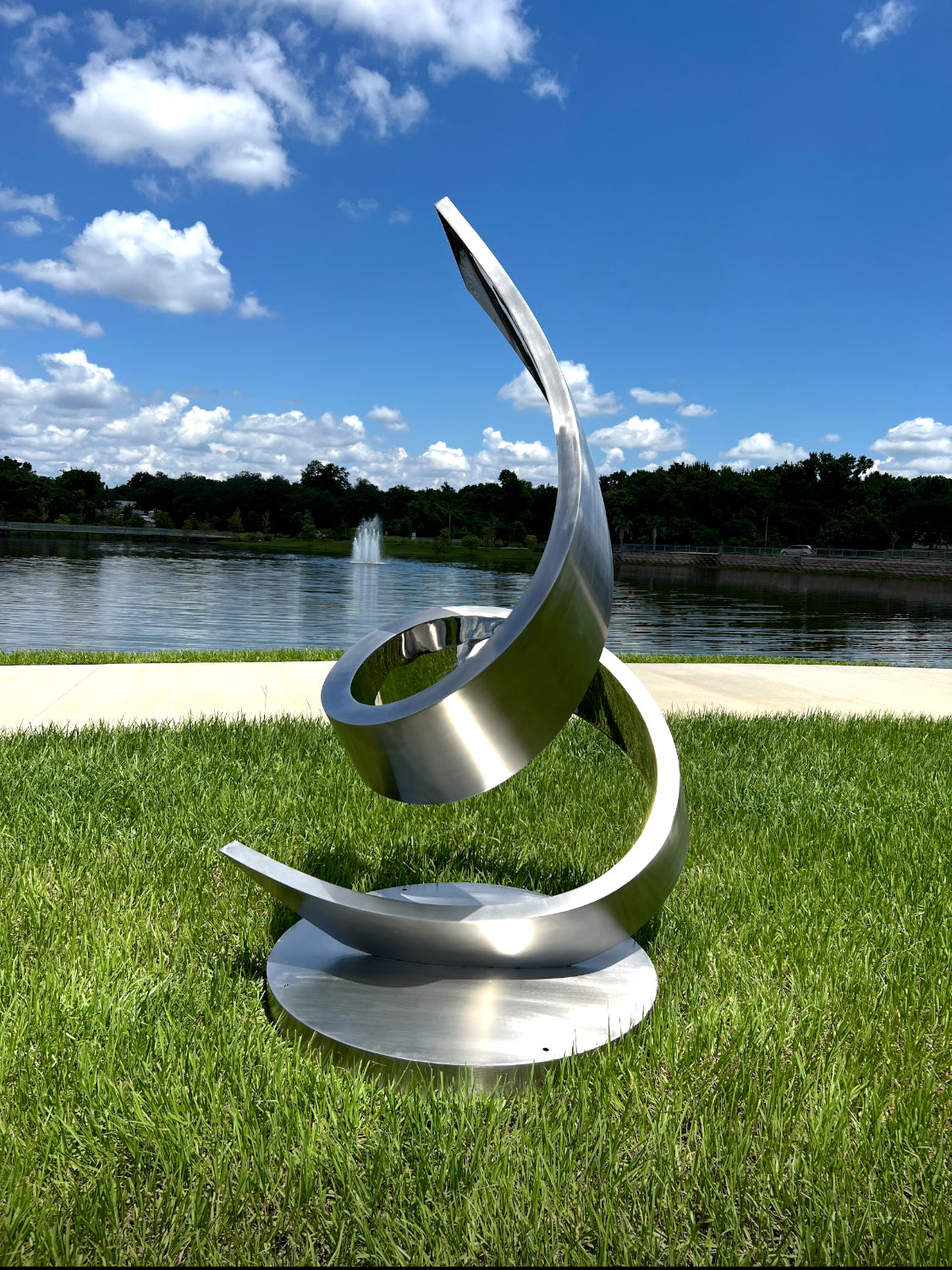 Large Abstract Sculpture,Garden Statue, Metal art, High Polished Stainless Steel Artwork