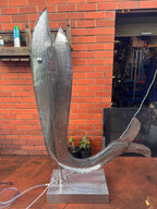 Stainless S. Creative Water Flow Fish Sculpture