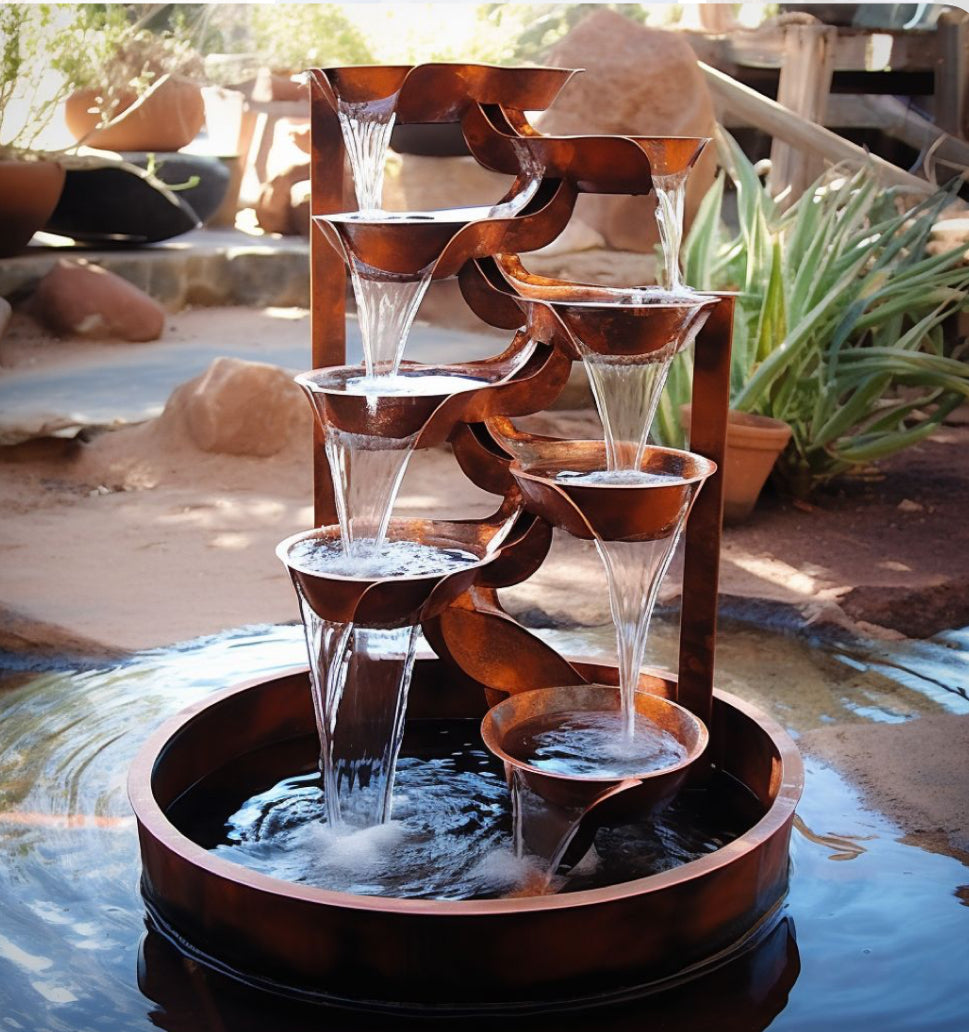 Cascading Waterfall Outdoor Fountain