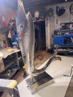 Stainless S. Creative Water Flow Fish Sculpture