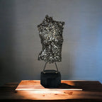 Metal 100% art abstract sculpture Metallic torso of woman, Artisan Sculpture, Metallic Sculpture, metal sculpture of a woman