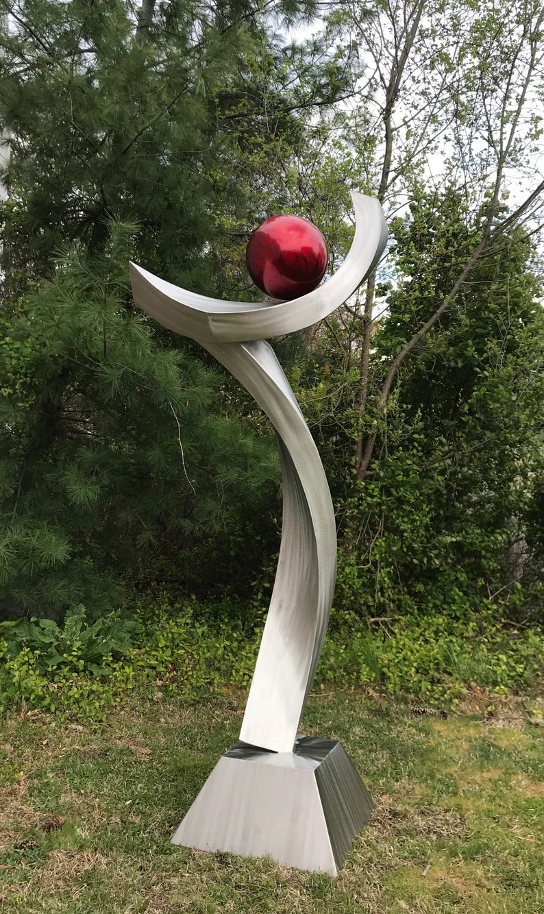 Large Abstract Sculpture,Garden Statue, Metal art, High Polished Stainless Steel Artwork