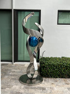 Large Abstract Sculpture,Garden Statue, Metal art, High Polished Stainless Steel Artwork