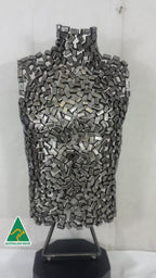 Abstract male torso sculpture to put on a table steel Man