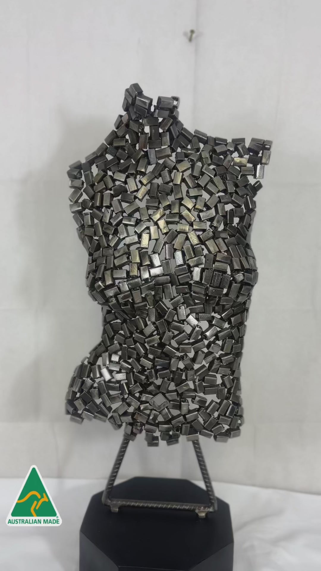 Metal 100% art abstract sculpture Metallic torso of woman, Artisan Sculpture, Metallic Sculpture, metal sculpture of a woman
