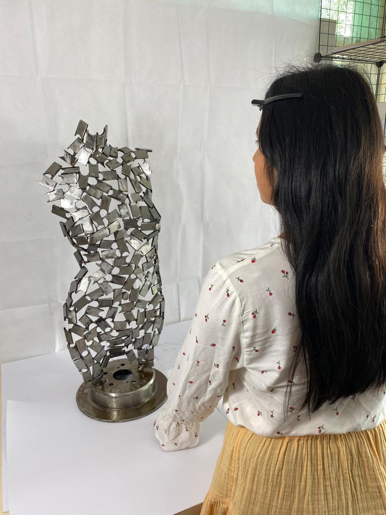 Aphrodite Statue , Metal Sculpture, Female Body, Metal Female Art Sculpture