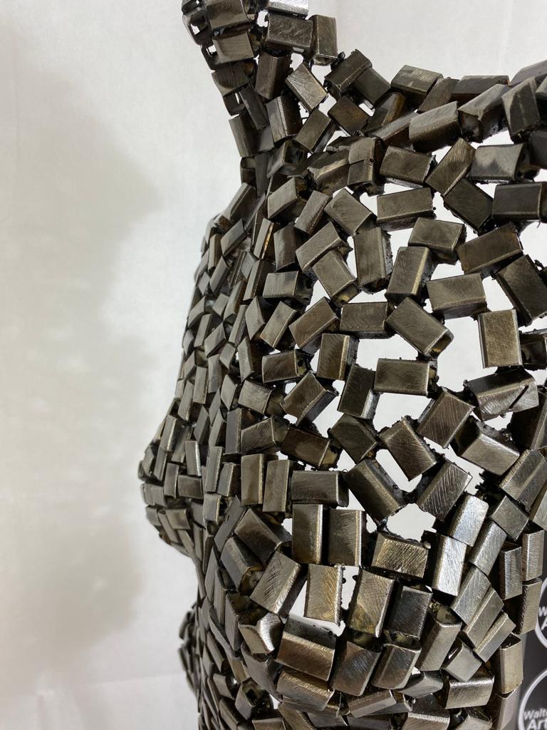 Metal 100% art abstract sculpture Metallic torso of woman, Artisan Sculpture, Metallic Sculpture, metal sculpture of a woman