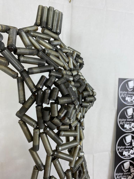 Metal - art sculpture female torso as a still image, can be made on request