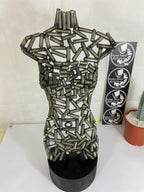 Metal - art sculpture female torso as a still image, can be made on request
