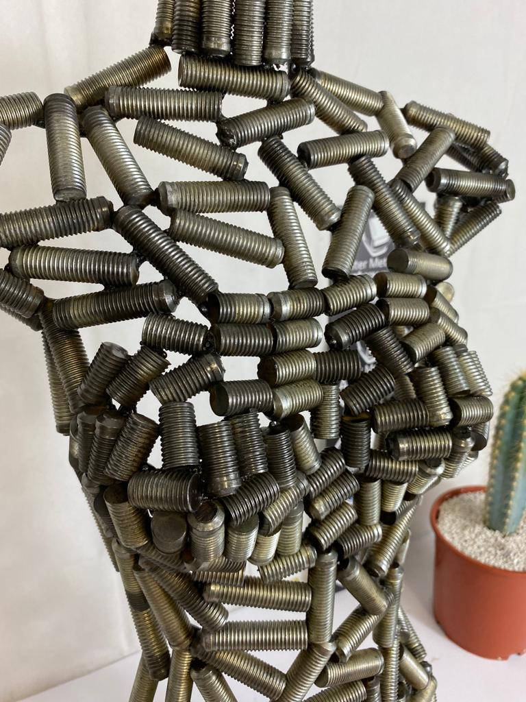 Metal - art sculpture female torso as a still image, can be made on request
