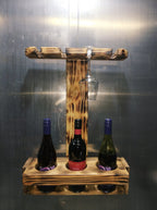 Coastal wine rack-Wine rack-Wall wine rack-Wine glass holder-Rustic wine shelf-Wine rack with cleats-Wine bottle storage-Wine bottle shelf