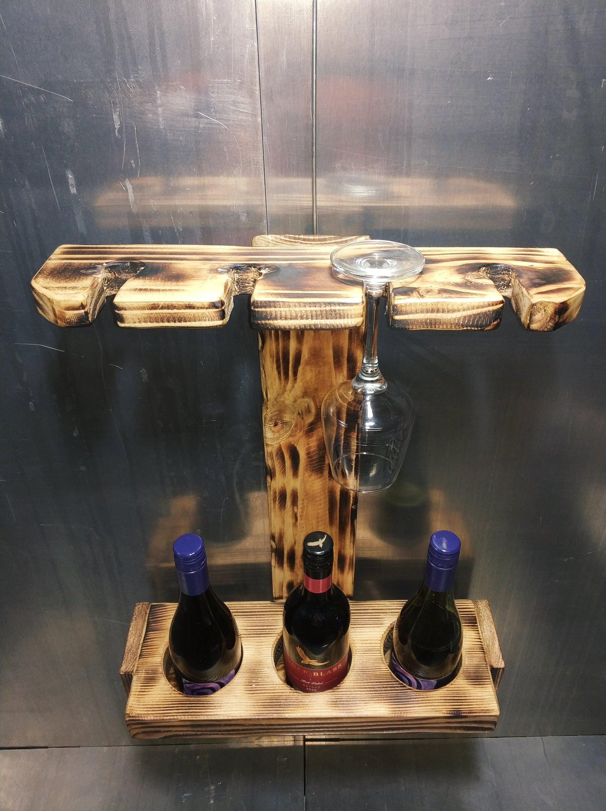 Coastal wine rack-Wine rack-Wall wine rack-Wine glass holder-Rustic wine shelf-Wine rack with cleats-Wine bottle storage-Wine bottle shelf