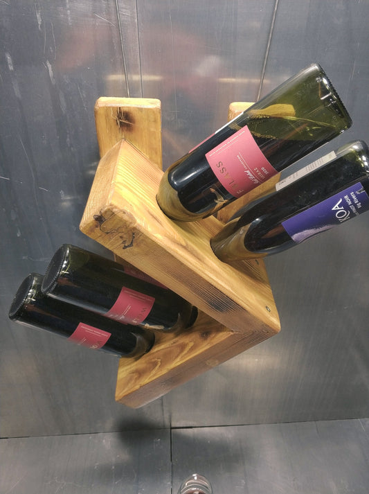 Zig Zag Wine Bottle Holder| Wine Bottle Holder| Wine Caddy| Wine Rack| Wall Mounted Wine Rack