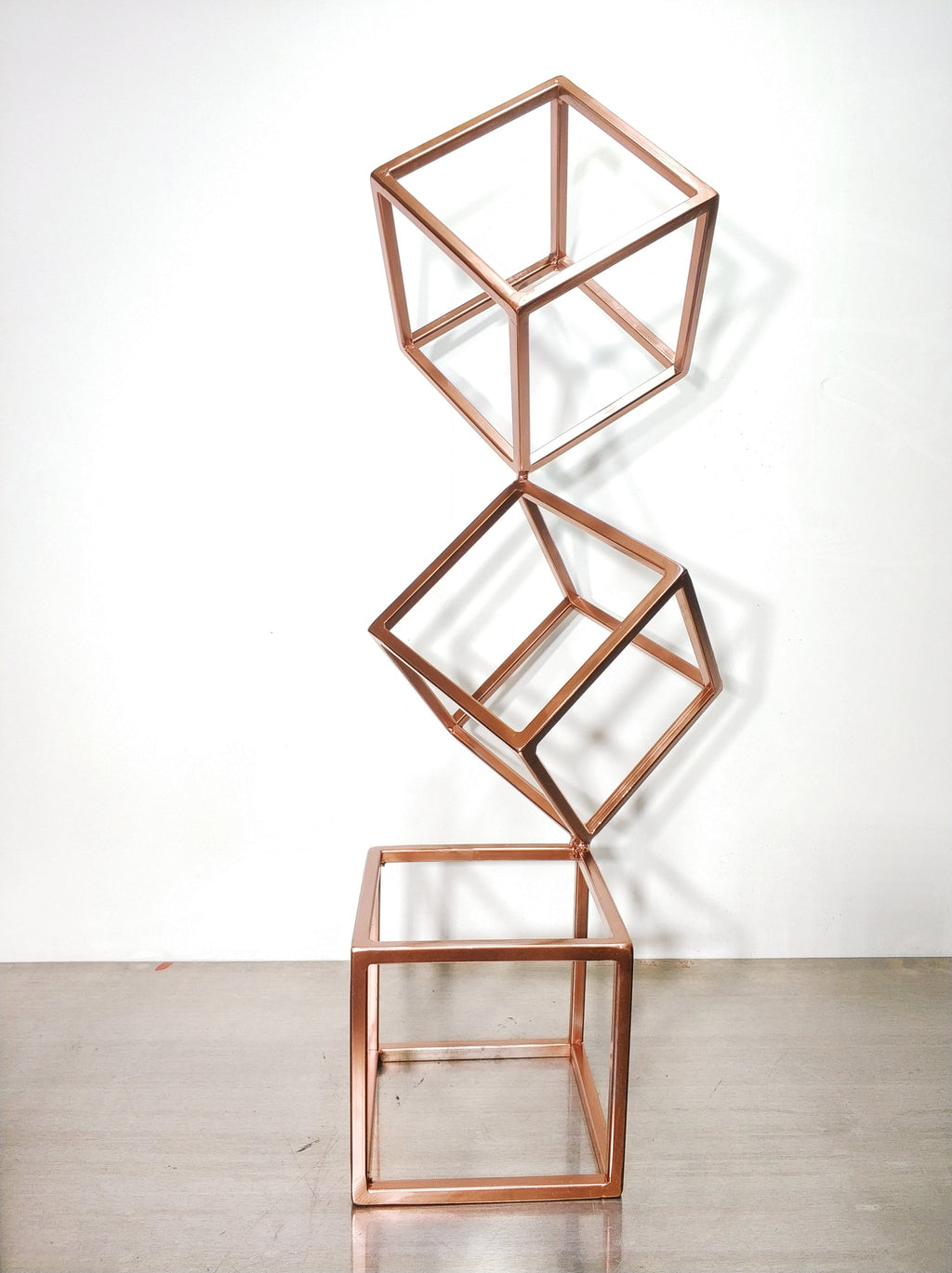 geometric metal sculptures