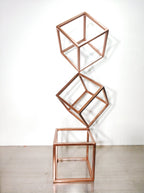 geometric metal sculptures